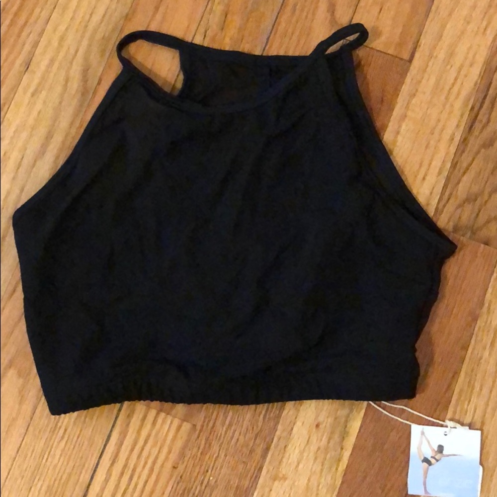 Onzie sheer halter high neck bra